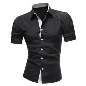 Camisa Social Casual Manga Curta – UOMO