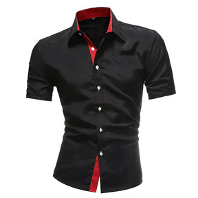Camisa Social Casual Manga Curta – UOMO