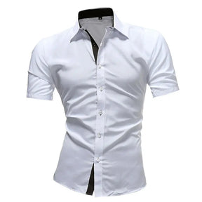 Camisa Social Casual Manga Curta – UOMO